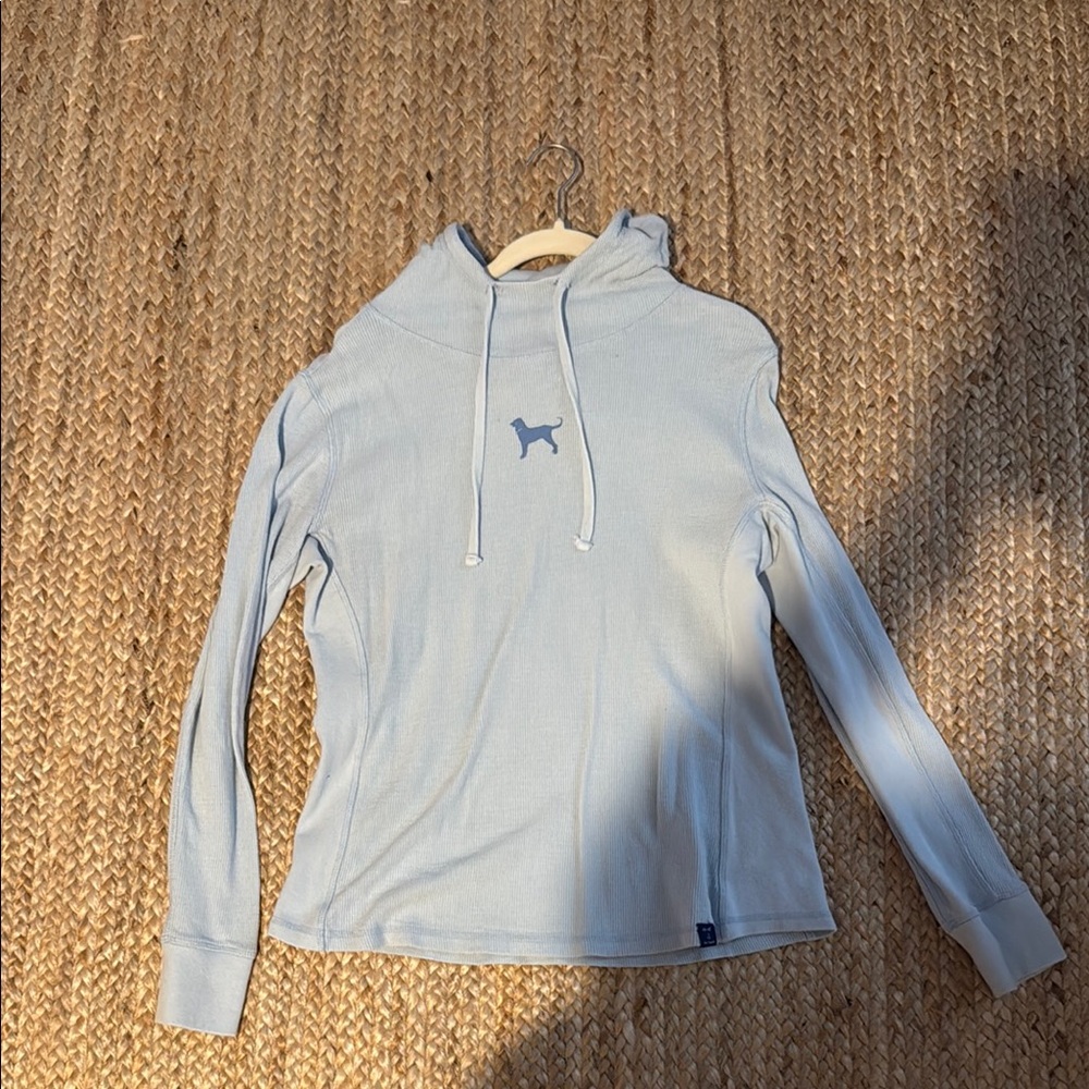 The Black Dog Blue Cowl Neck Sweater